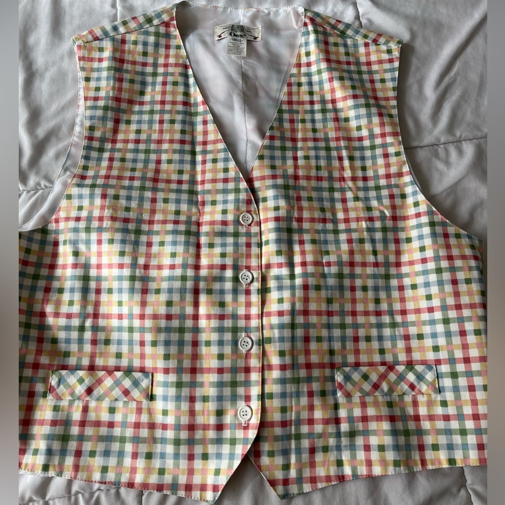 Orvis Pastel Gingham Vest - XL